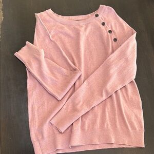 Abercrombie & Fitch Mauve Button-Accent Sweater